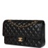 CC Medium Classic Double Flap Bag Black Caviar Gold Hardware