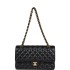 CC Medium Classic Double Flap Bag Black Caviar Gold Hardware